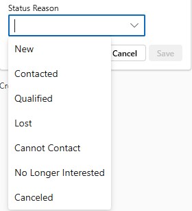 Status Reason does work, but it allows illegal combinations, which could lead to user errors trying to create a Lead as Qualified or similar. I still want this in the form here, because I think it makes a good Key Field for Leads.