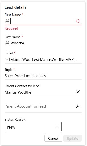 For fields having a value, a label is shown instead of the hint text, this label has the usual required stars (*).